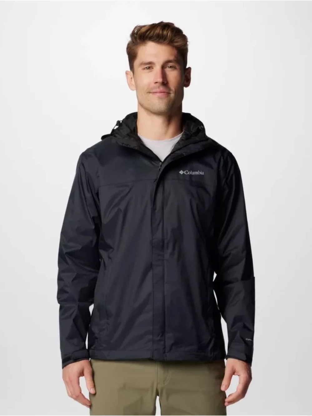 Columbia Men’s Jacket Black Medium Omni Tech Watertight 2 Mesh Lined RM2433